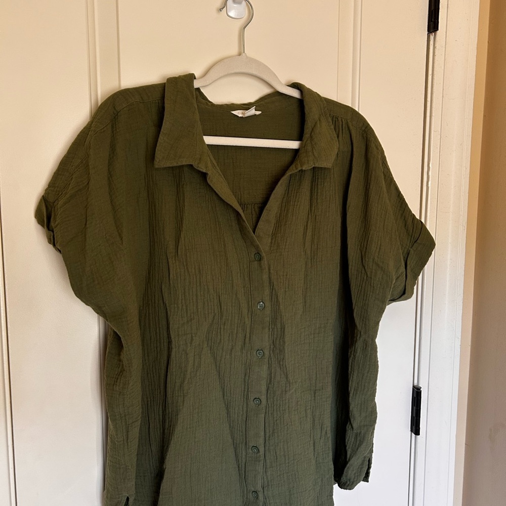 Caslon Forest Green Button-Down Shirt